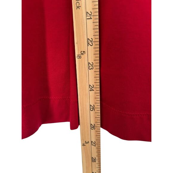 J Jill Top Size 2X Red Luxe Supima Relaxed Tee Cotton Modal Long Sleeve Crewneck - Picture 7 of 8